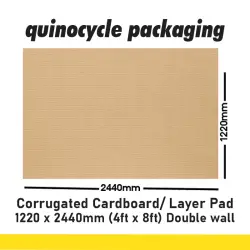 Corrugated Cardboard (Layer Pad) Double Wall 5mm | 2440 x 1220mm - Quinocycle