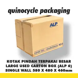 Large Size Used Carton Box ALP 6 (Single Wall) 580 x 480 x 460mm - Quinocycle