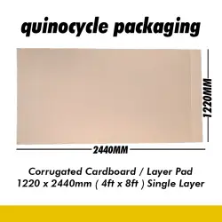 Corrugated Cardboard (Layer Pad) Single Wall 3mm | 1220 x 2440mm - Quinocycle