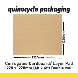 Corrugated Cardboard (Layer Pad) Double Wall 5mm | 1220 x 1220mm - Quinocycle
