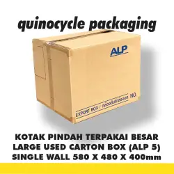 Large Size Used Carton Box ALP 5 (Single Wall) 580 x 480 x 400mm - Quinocycle
